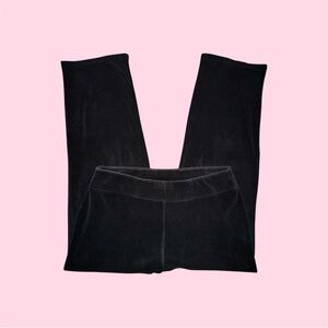 y2k black velour pants